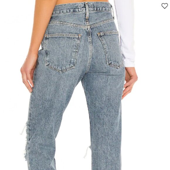 Distressed Blue Women's Jeans - Picture 6 of 9